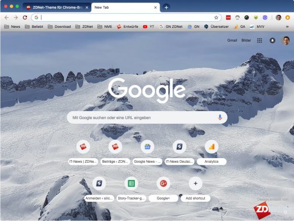 Chrome mit ZDNet-Theme (Bild: ZDNet.de)