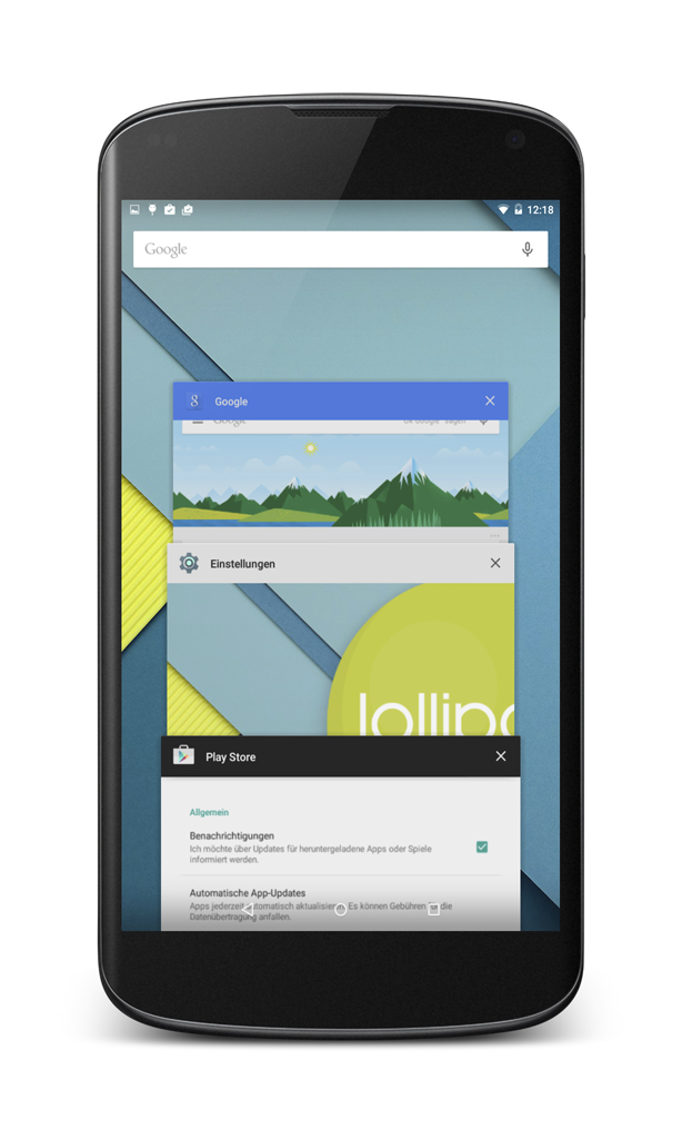 Nexus 4 mit Lollipop (Bild: ZDNet.de)
