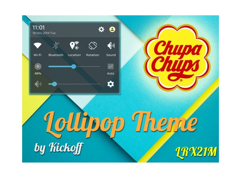 Lollipop-Theme für LG G3 (Bild: Kickoff)